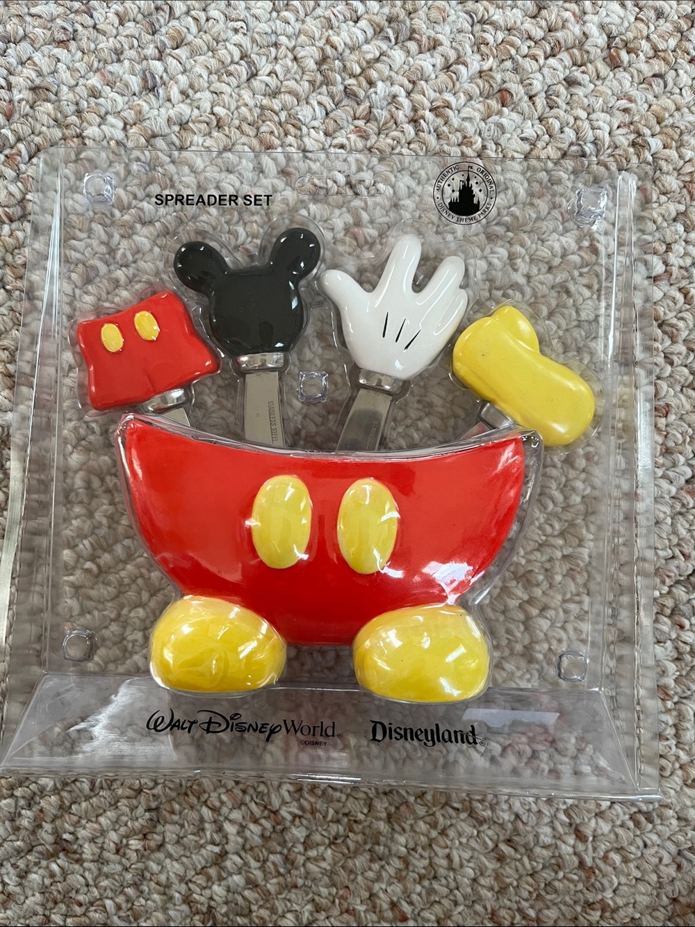 NEW! Disney Mickey Cheese Spreader Set